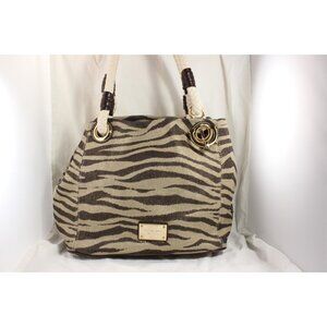 MICHAEL Michael Kors Marina Zebra Print Canvas Satchel
